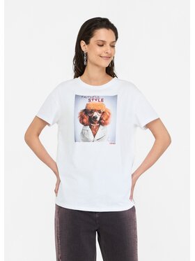 Liu Jo Liu Jo T-shirt MF5414JS923P9144 Bianco Regular Fit