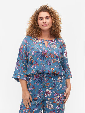 Zizzi Zizzi Särkpluus V00040E Sinine Loose Fit
