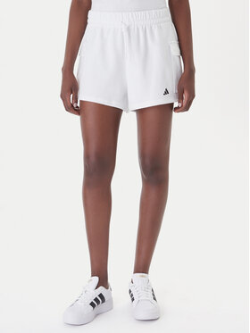 adidas adidas Pantaloncini sportivi Essentials Small Logo French Terry Cargo JD9945 Bianco Loose Fit