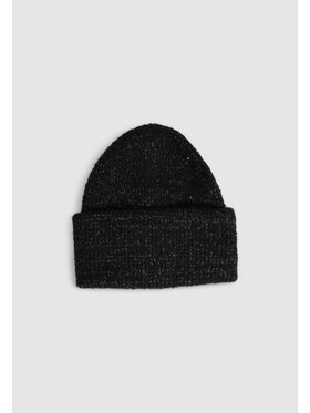 Pieces Pieces Berretto Pcpyron Lurex Hood Noos Bc Nero