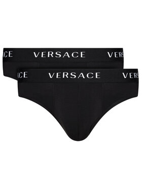 Versace Versace Комплект 2 чифта слипове Basso AU04019 Черен