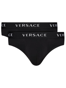 Versace Versace Set 2 perechi de slipuri Basso AU04019 Negru