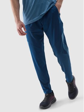 4F 4F Spodnie materiałowe 4FWSS24 TFTRM453 31S GRANATOWY XXL Niebieski Regular Fit