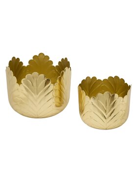 MIAhome MIAhome Osłonka 2 szt. Komplet złotych osłonek 21x18 cm Belli Złoty