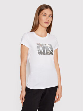 Armani Exchange Armani Exchange T-särk 8NYTDL YJ73Z 6110 Valge Slim Fit