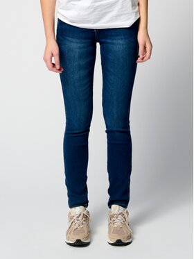TeeShoppen TeeShoppen Jeansy Oryginalne jeansy Skinny Performance – ciemnoniebieski dżins Niebieski Skinny Fit