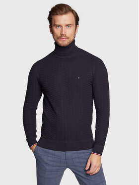 Tommy Hilfiger Tommy Hilfiger Гольф Exaggerated Structure MW0MW29109 Cиній Regular Fit