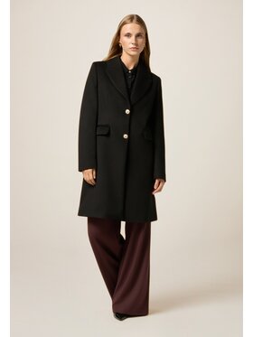 Oltre Oltre Płaszcz zimowy 0088R000487N033 Czarny A-Line Fit