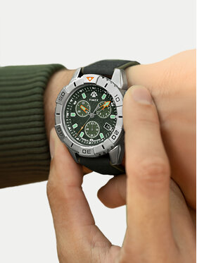 Timex Ročna Ura Expedition Ridge Chronograph TW2W16100 Črna