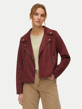 Vero Moda Vero Moda Jakna iz umetnega usnja Jose 10300938 Bordo rdeča Regular Fit