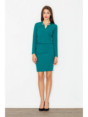 FIGL FIGL Sukienka koktajlowa M533 Zielony Regular Fit