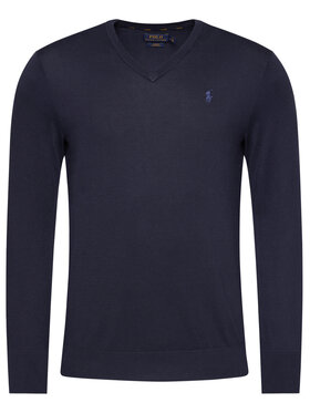Polo Ralph Lauren Polo Ralph Lauren Sweater Ls Sf Vn Pp 710670789004 Sötétkék Slim Fit