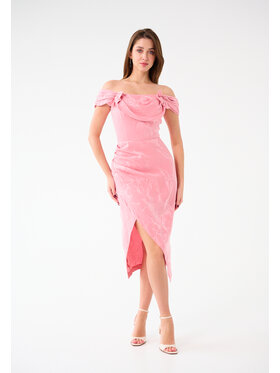 Leimann Leimann Sukienka koktajlowa Roseline Różowy Slim Fit