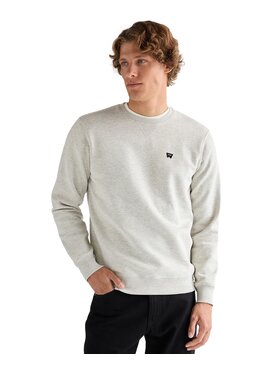 Wrangler Wrangler Bluza SIGN OFF CREW Szary Regular Fit