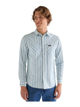 Wrangler Wrangler Koszula 112378064 Niebieski Regular Fit