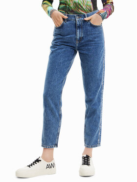 Desigual Desigual Blugi Mayo 23SWDD36 Albastru Mom Fit