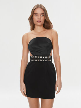 Elisabetta Franchi Elisabetta Franchi Коктейлна рокля AB-443-37E2-3681 Черен Slim Fit