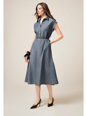 Oltre Oltre Vestito da giorno 7707J100827N034 Blu A-Line Fit