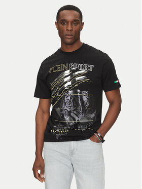 Plein Sport Plein Sport Tričko SAEC MTK8006 STE001N Čierna Regular Fit