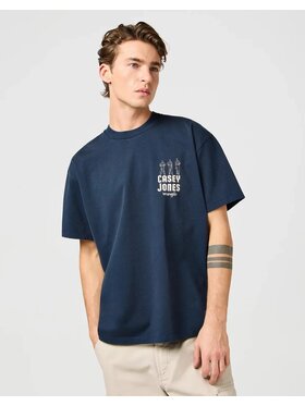 Wrangler Wrangler T-Shirt CJ GRAPHIC TEE Niebieski Regular Fit