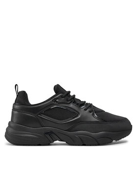 Calvin Klein Jeans Calvin Klein Jeans Sneakers Retro Tennis Low Lace Mix Mg Mtr YW0YW01497 Schwarz