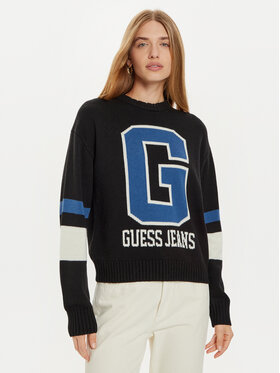 Guess Jeans Guess Jeans Svetr W4BR11 Z3HN2 Černá Regular Fit