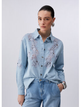 Liu Jo Liu Jo Koszula jeansowa UA6139D032978826 Fioletowy Regular Fit