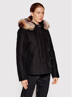 Woolrich Woolrich Vatovaná bunda Arctic Raccoon CFWWOU0548FRUT0001 Čierna Regular Fit