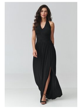 Makadamia Makadamia Sukienka codzienna M944 Czarny Loose Fit