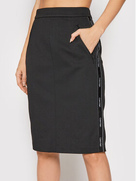 Calvin Klein Calvin Klein Pouzdrová sukně Milano K20K203403 Černá Regular Fit