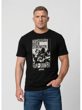 PITBULL PITBULL T-Shirt TECHNIQUE OVER STRENGHT Czarny Regular Fit