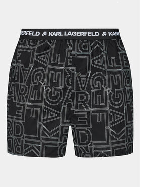 KARL LAGERFELD Set Od 3 Para Bokserica Aop Woven Boxer Short (X3) 235M2108 Crna