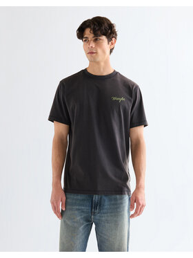 Wrangler Wrangler T-Shirt GRAPHIC TEE Czarny Relaxed Fit