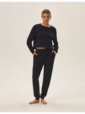 Esotiq Esotiq Piżama 42304 Czarny Regular Fit