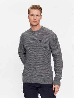Aeronautica Militare Aeronautica Militare Džemper 232MA1457L509 Siva Regular Fit
