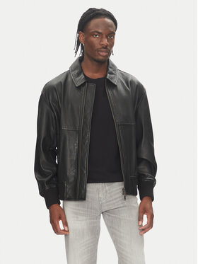 BOSS BOSS Lederjacke Joberg 50543240 Schwarz Relaxed Fit