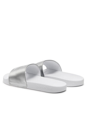 Calvin Klein Jeans Natikače Slide Ny Pearl YW0YW01243 Srebrna