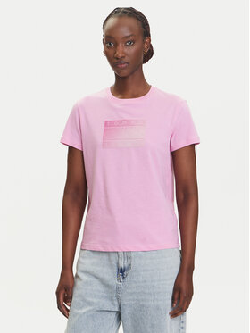 Tommy Jeans Tommy Jeans Tricou Gradient Flag DW0DW20905 Roz Regular Fit