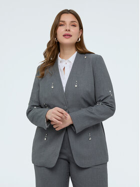 Fiorella Rubino Fiorella Rubino Marynarka Q526T000258N0S3 Szary Regular Fit