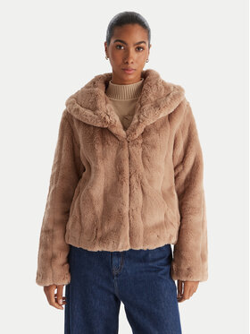 Guess Guess Кожено палто W0BL0N WDCH0 Бежов Regular Fit