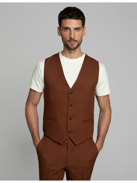 Borgio Borgio Kamizelka barzano_cg Miedziany Slim Fit