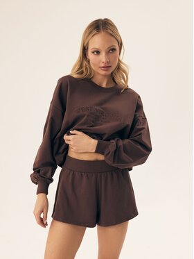 Esotiq Esotiq Szorty materiałowe 42565 Brązowy Regular Fit