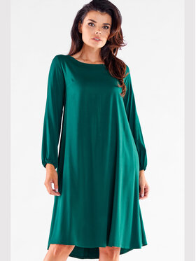 Awama Awama Vestito estivo A524 Verde Basic Fit