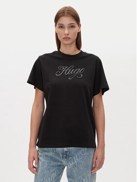HUGO HUGO Футболка Vintage Tee 50537239 Чорний Relaxed Fit