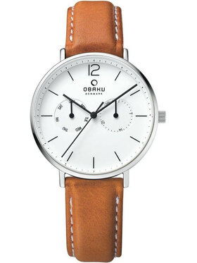 Obaku Obaku Zegarek V182GMCWRZ Brązowy