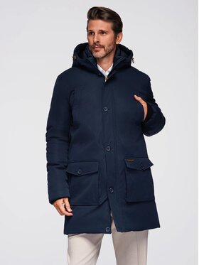 Ombre Ombre Parka OM-JAPJ-0287 Tmavomodrá Regular Fit