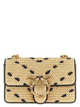 PINKO PINKO Kabelka Beige Cowhide Crossbody Béžová