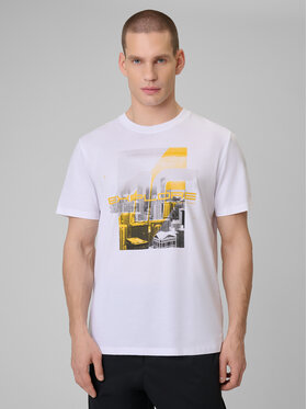 4F 4F T-Shirt CITY Biały Regular Fit