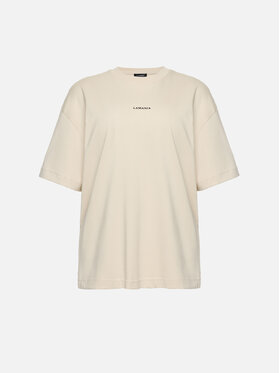 La Mania La Mania T-Shirt RIHO Beżowy Basic Fit