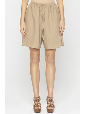 Deni Cler Milano Deni Cler Milano Szorty materiałowe T-DC-5033-E2-60-71-1 Beżowy Loose Fit